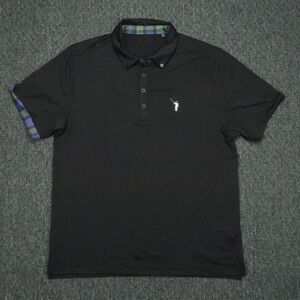 William Murray Shirt Mens Large Black Golf Performance Family Ties Polo